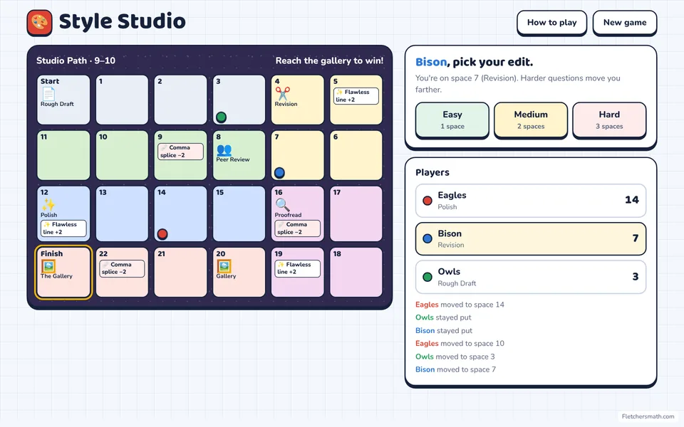 Screenshot of Style Studio in the middle of a game